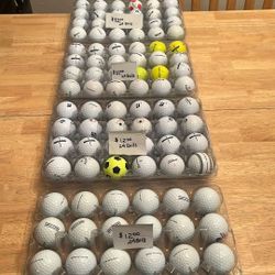 Lightly Used Golf Balls  Priced  By The Dozen         about 8 Dozen Have Been Picked Up But There Is Still Good Golf Balls Available !  