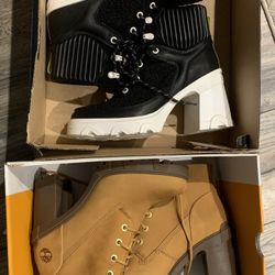 🖤 New Sorel Brex Lace-up Booties, Nordstrom Black Sorel High Heel Boots, Size 9