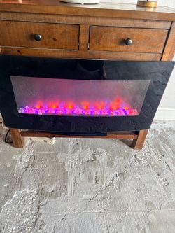 Electric Fireplace Heater with LED Flames