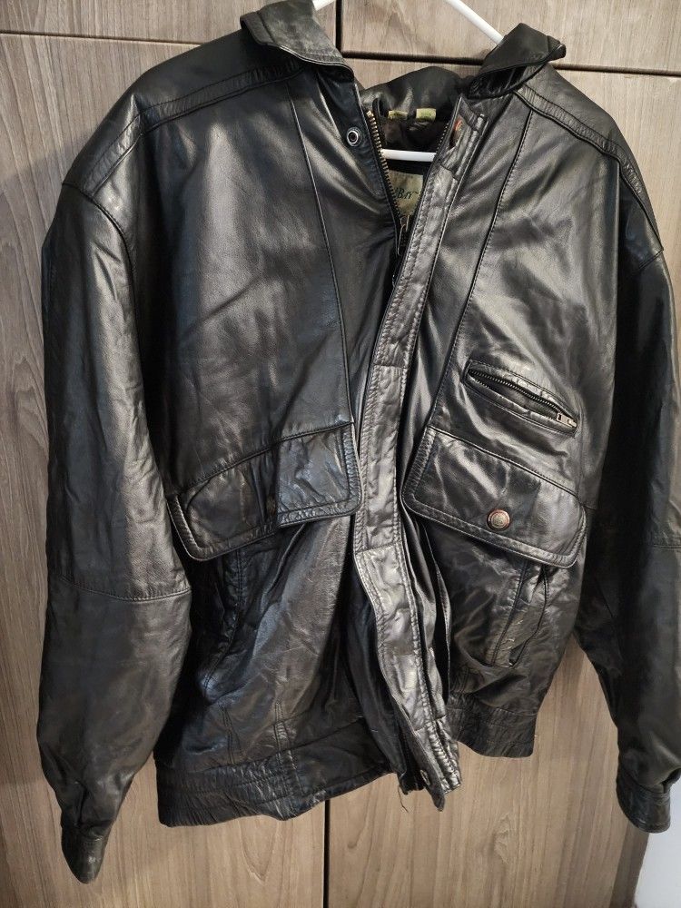 Leather Jacket Size Large Tall St John's bay