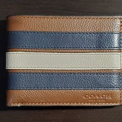 Coach Wallet - Mens - Brown, White, Blue