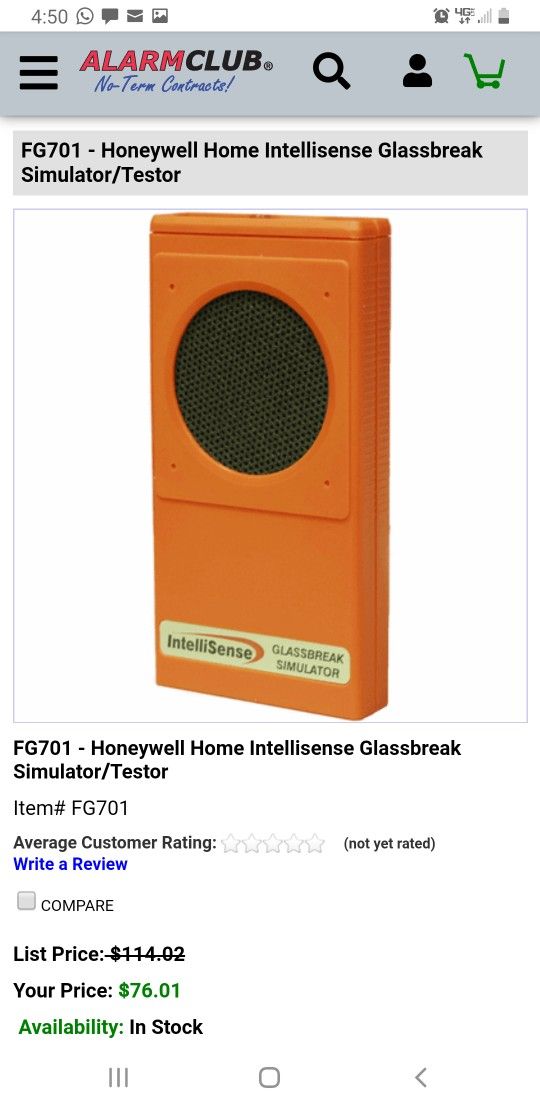 Honeywell GLASSBREAK simulator-testor