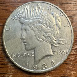 1934 S Morgan Silver Dollar Rare E Pluribus Mint Mark S 