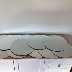 15 - Round Decorative Mirrors for Centerpieces-  12 inches  