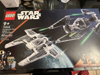 Negotiable Mandalorian Fang Fighter vs. TIE Interceptor (75348)