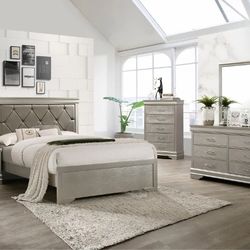 3PC Queen Gray bedroom Set