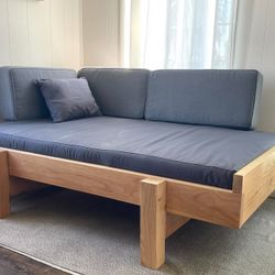 MCM Mid century Inspired Daybed Solid Wood Couch 