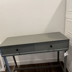 Aliyah Distressed Grey 2-Drawer Console Table