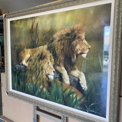 Original Painting 2 Male Lions