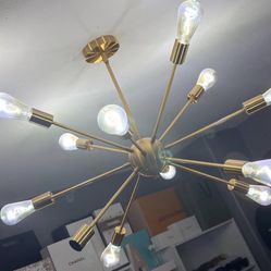 Gold Light Chandelier $60