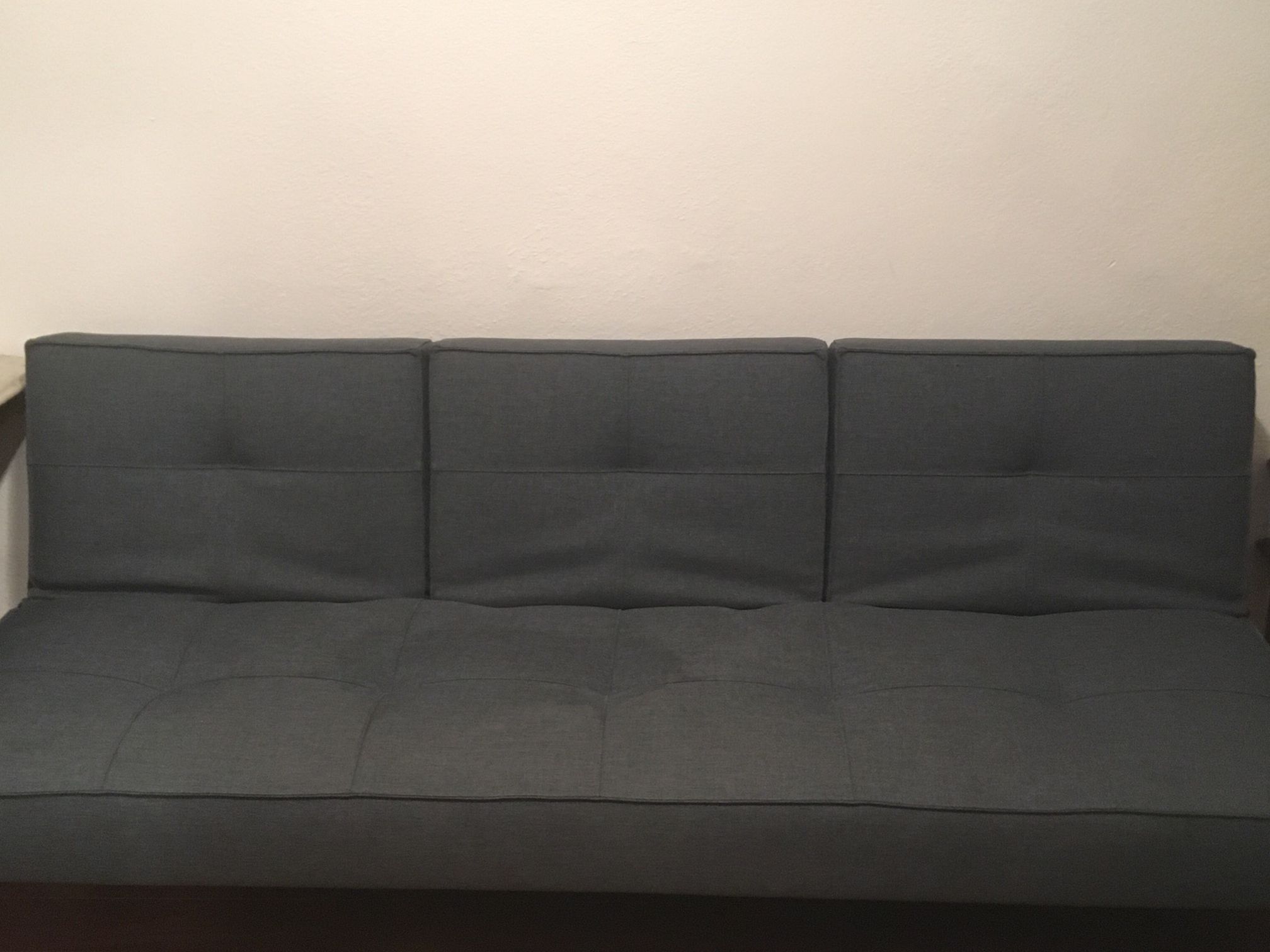 Mid-Century style slate blue sleeper couch/futon
