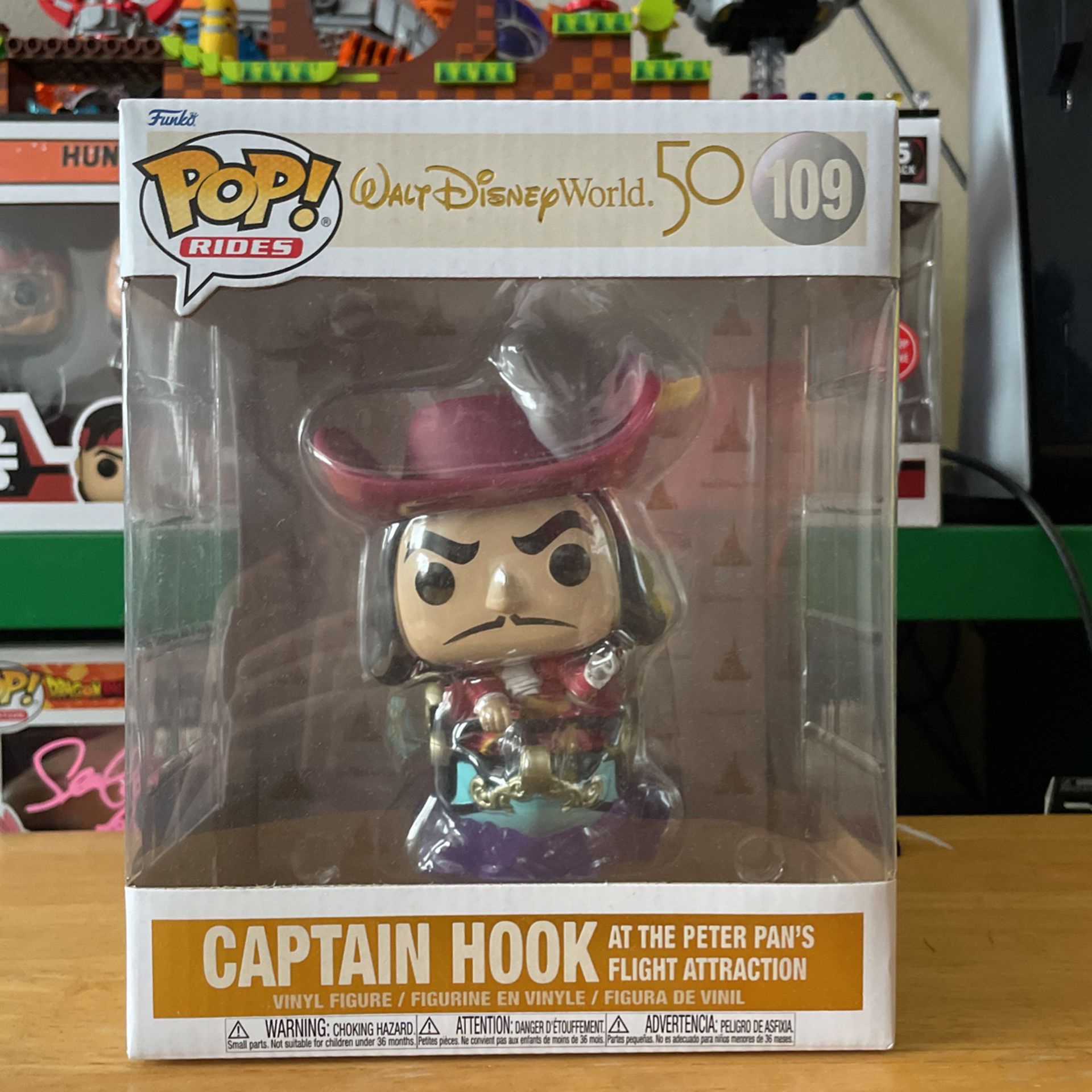 Funko Pop! Rides Disney CAPTAIN HOOK #109 *NEW* (Peter Pan's