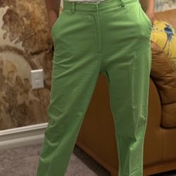 David Brooks Green Tailored Pants | Size 8