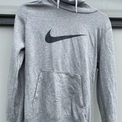 Nike cowl neck pullover hoodie grey hooded sweatshirt size M women's