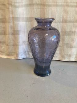 Handblown Purple Glass Vase