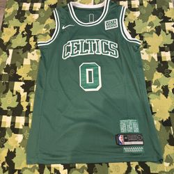 NBA Boston Celtics Nike Jersey Size Medium Green Jason Tatum #0