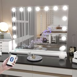 Bluetooth vanity mirror with lights 