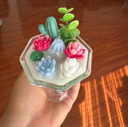 Very beautiful Succulent candle arrangement ❤️, see all photos