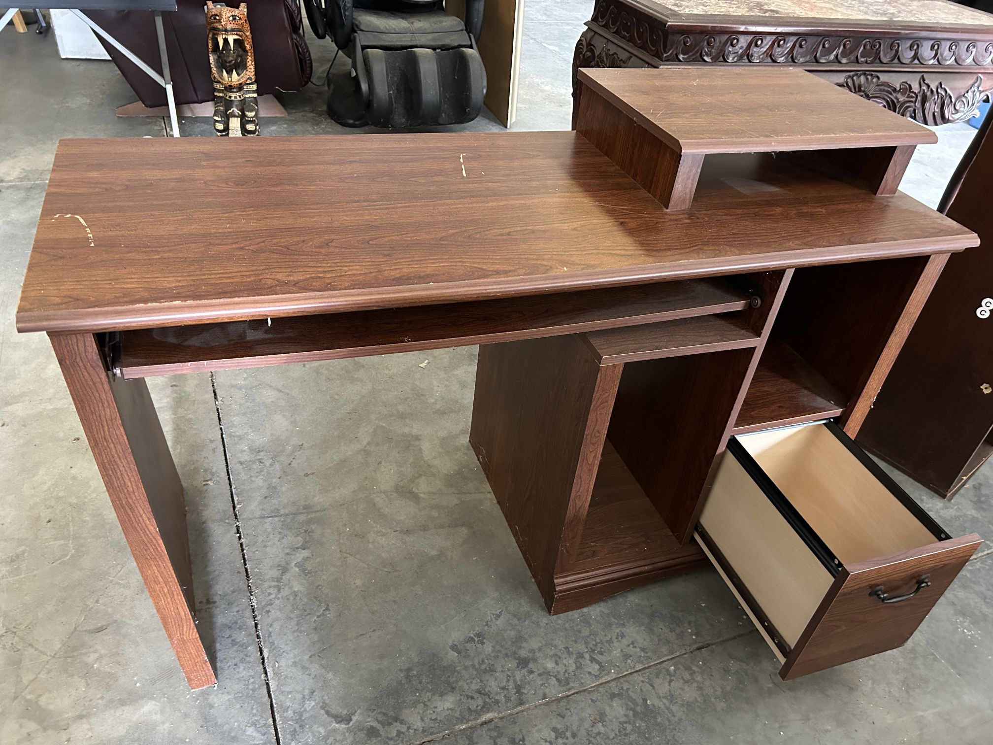 Brown Wood Desk 