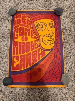 Original Come to Middle Earth poster designed by Clifford Charles Seeley in 1967