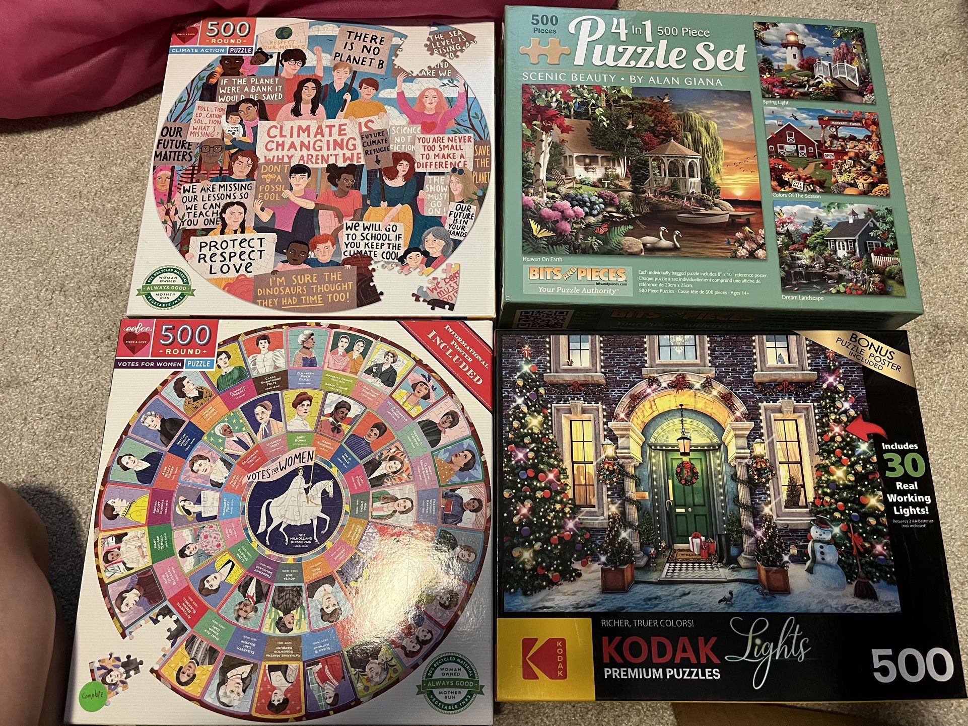 Jigsaw Puzzles- All Complete, Verified . 500 Pc, 1000 Pc