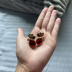 Mistletoe Christmas Earrings 