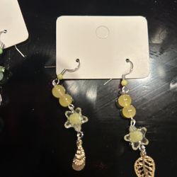 Cute dangle earrings! Hearts stars tassels and more cash only