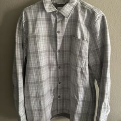 Beige Checkered Jacket Shirt (L)