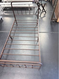 Twin size bed frame and mattress