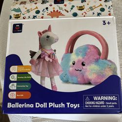 Ballerina unicorn doll dress set