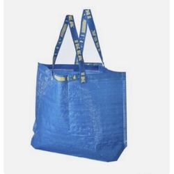 IKEA FRAKTA MEDIUM 10 GAL. BLUE SHOPPING.LAUNDRY STORAGE BAG New