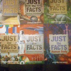 Just the Facts, Set  Of 6, Educational Books