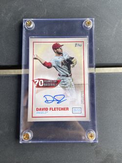 2021 Topps Series 2 David Fletcher 70 Years of Baseball Auto 70YA-DFL Angels
