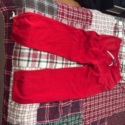 RED POLO FLEECE PANTS 