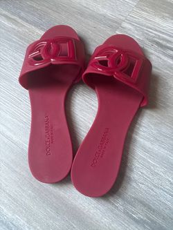 Dolce & Gabbana DG Logo Slide Sandals sz 39