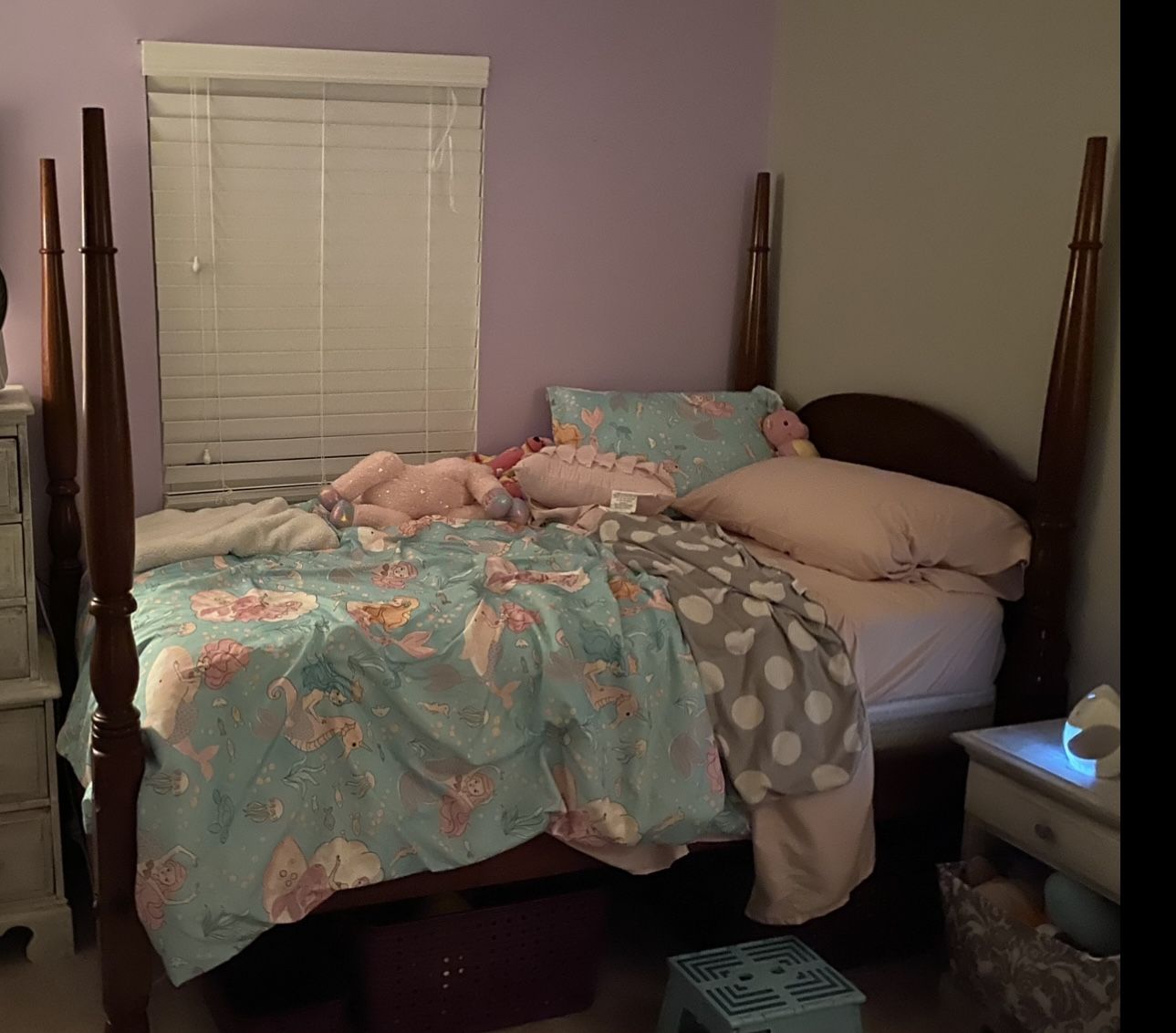 Twin Antique Princess Canopy Bed