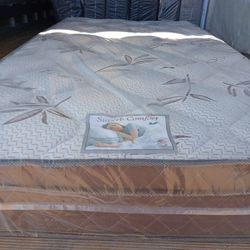 Brand New Queen Size Pillowtop Mattress And Box Spring Free Delivery 