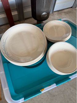 Corel Dinnerware Set with Blue Floral Detail