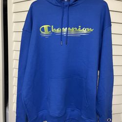 Champion Men’s Powerblend Script Gradient Graphic Hoodie