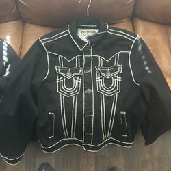 true religion denim black jacket