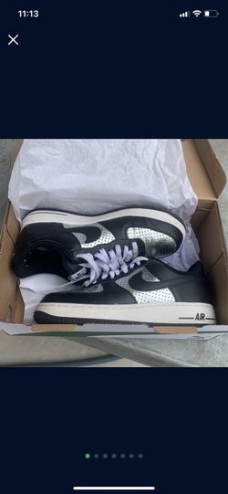 Nike Air Force 1 Premium Metallic Silver/black Rare /2009 Sz10