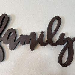 Wood Family Gallery Sign 