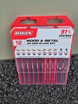 DIABLO 12-Piece T-Shank Jig Saw Blade Set for Wood & Metal