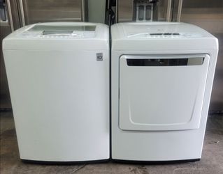 LG Super Capacity top loading washer and dryer, like new
