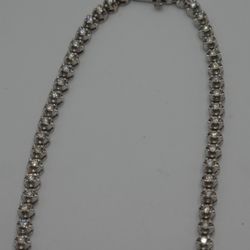 1OKT WHITE GOLD DIAMOND NECKLACE W 115 DIAMONDS - 6 CARAT TOTAL WEIGHT 34 GRAMS 18 INCHES 863446-1 