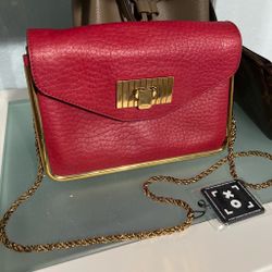 Authentic Chloe red leather bag