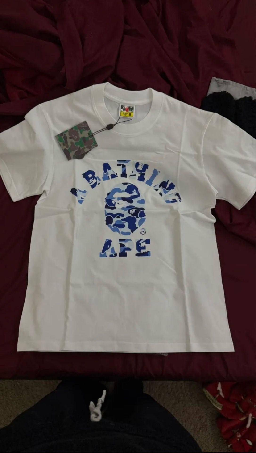 A Bathing Ape BAPE Men’s M Black Graphic Logo T-Shirt Crew Neck Short Sleeve