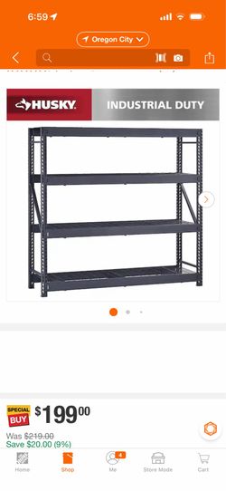 Husky brand shelving