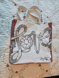 Brighton "All That Glitters" canvas tote bag featuring artwork by Tom Clancy.
