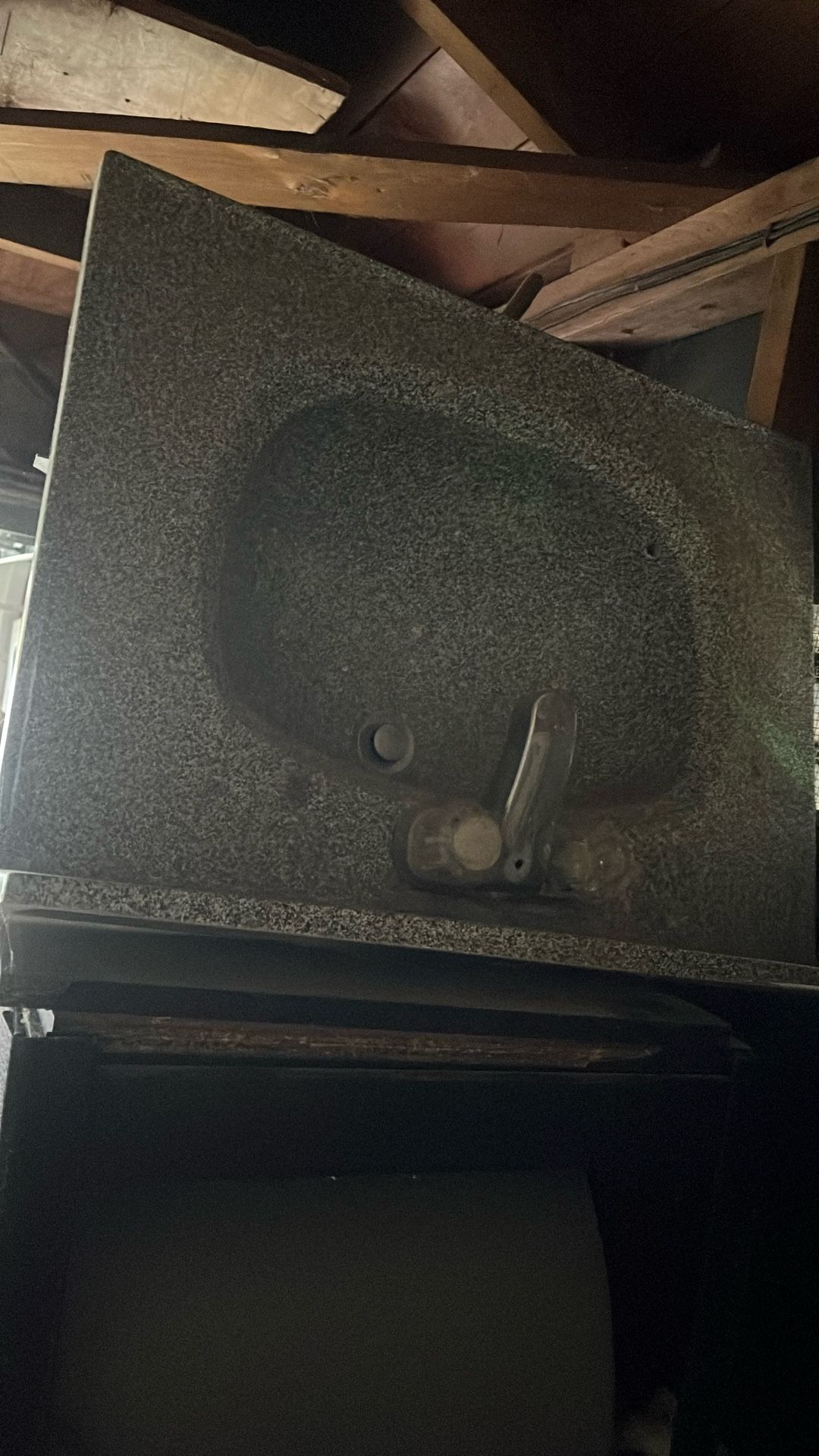 Vanity Sink Top . Gray With Black Speckles